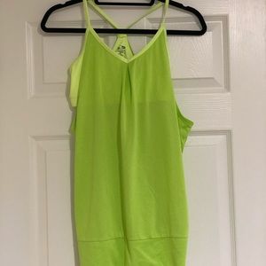 Neon Workout Top with Built-In Bra